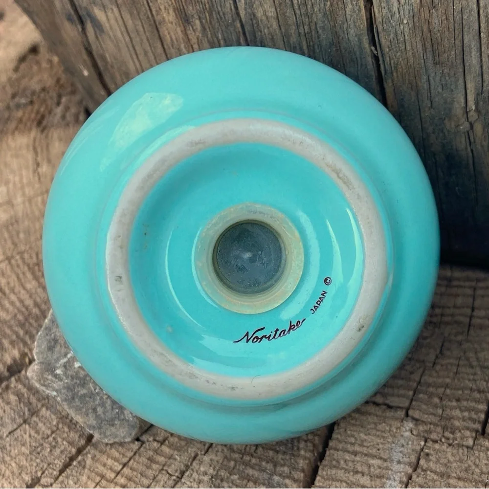 Western Turquoise Ceramic Salt and Pepper Shakers by Noritake
